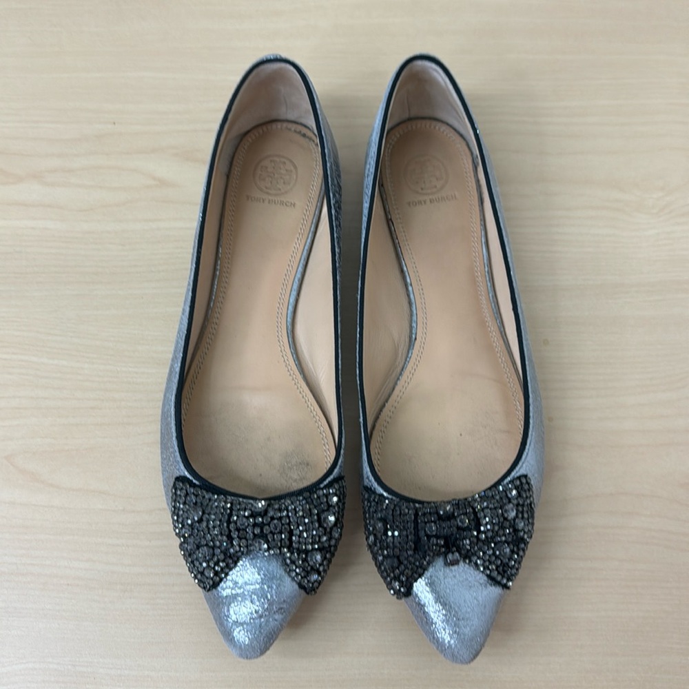 Tory Burch Crystal Bow Flats